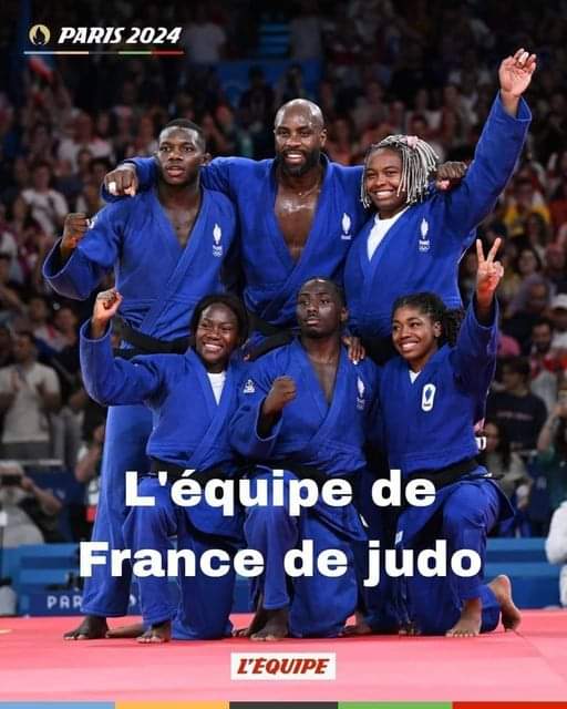 L’équipe de France 🇫🇷 de judo, médaillée d’or aux J.O 2024.