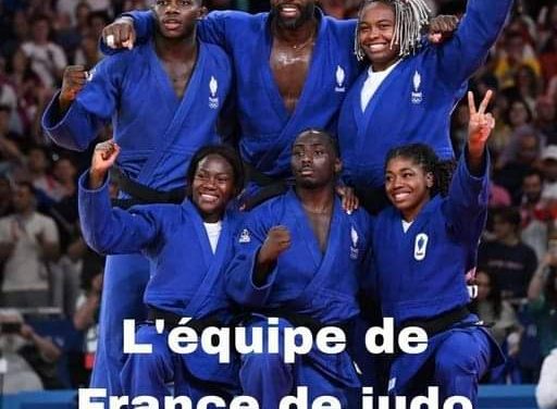 L&rsquo;équipe de France 🇫🇷 de judo, médaillée d&rsquo;or aux J.O 2024.