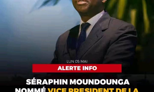 Seraphin MOUNDOUNGA, nommé Vice Président de la République