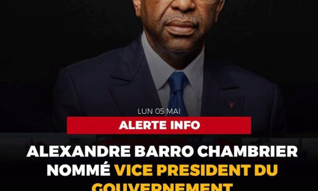 BARRO CHAMBRIER, hissé Vice-Présidents du Gouvernement